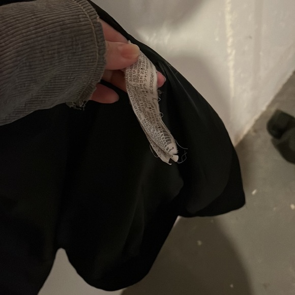 Zara Tied Bow Sleeve Puff Shoulder Black Belted Frock Coat Black M - Picture 10 of 16